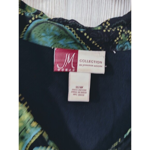 JM Collection Top Womens 16 Lined Flowy Boho Blouse Free Shipping - Picture 4 of 12